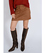 RD International RD STYLE  MISSY ZIP UP MINI SKIRT COGNAC