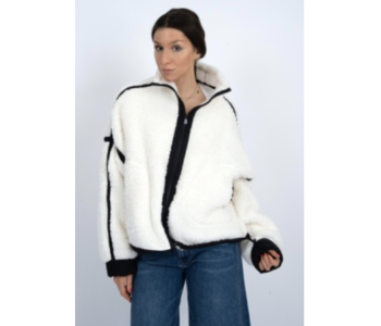 RD STYLE JILL LS FUNNEL NECK ZIP UP SWEATER