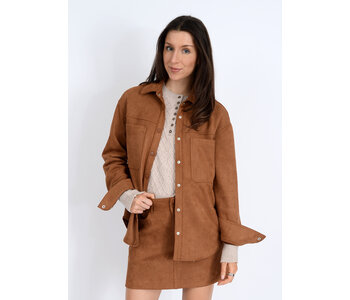 RD STYLE ALISHA LS BUTTON UP SHIRT COGNAC