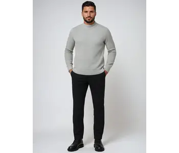 Point Zero  AMIR Fine Crewneck Sweater Cement Grey