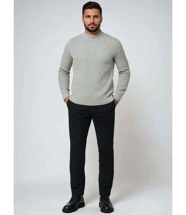 Point Zero  AMIR Fine Crewneck Sweater Cement Grey