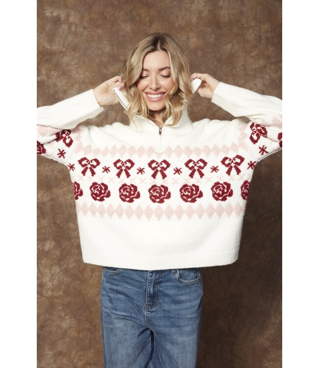 GIORGIA LONG SLEEVE TROYER NECK PULL-OVER