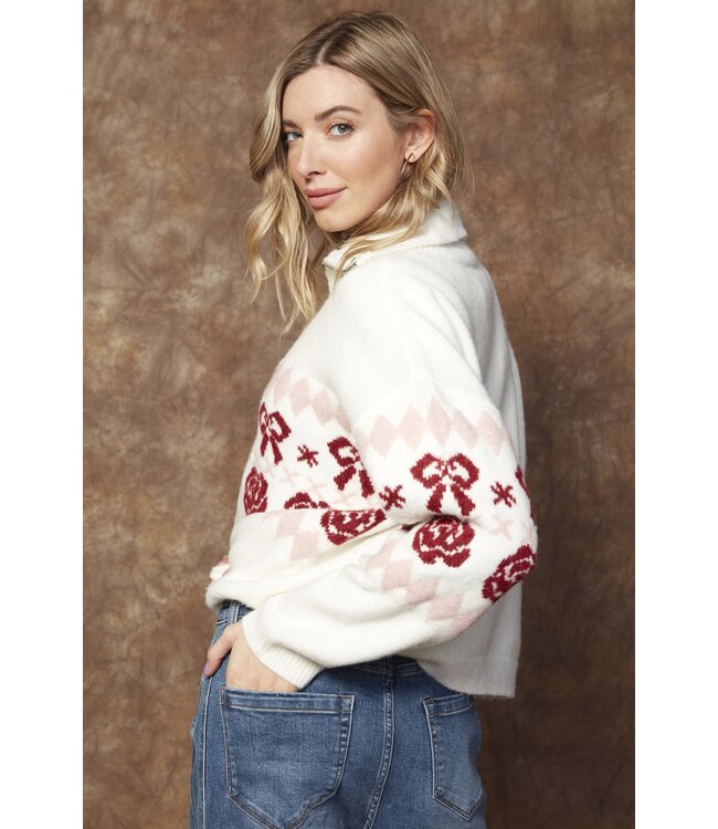 GIORGIA LONG SLEEVE TROYER NECK PULL-OVER