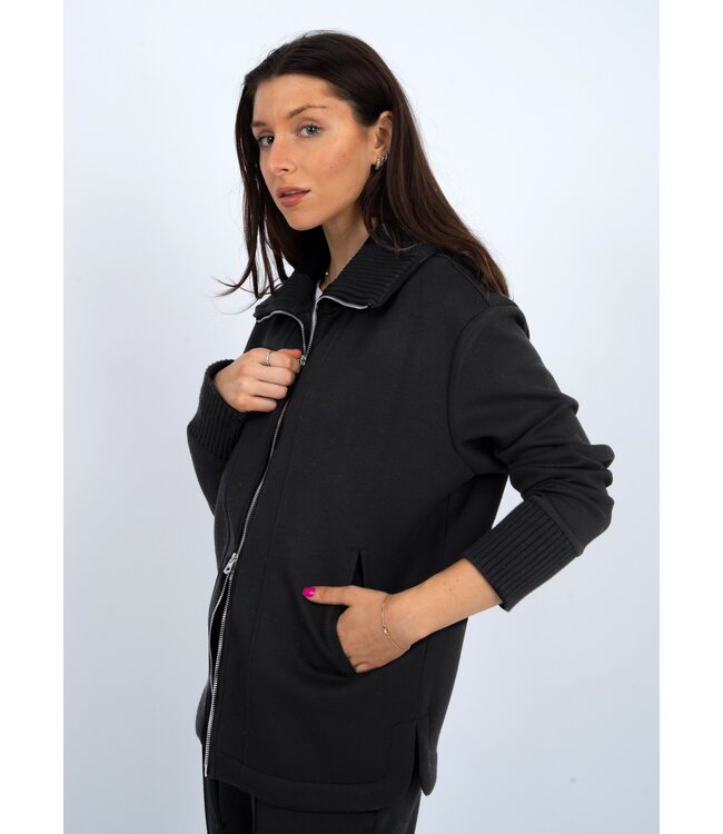 RD Style JUDIA SOFT KNIT SWEATER RIB COLLAR