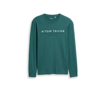 TOM TAILOR Long-sleeved shirt with logo print