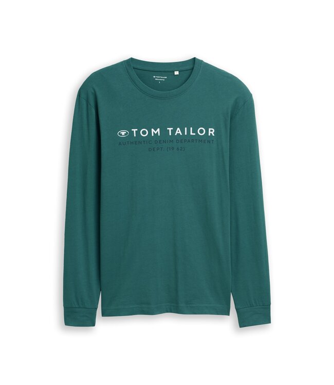 TOM TAILOR Long-sleeved shirt with logo print