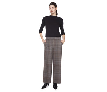 UP CANADA Wide Straight Leg Pull On Honey Plaid