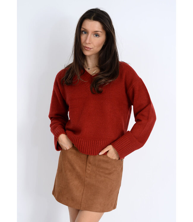 RD Style LONG SLEEVE V-NECK PULL-OVER