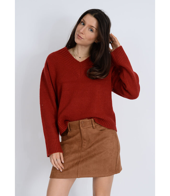 RD Style LONG SLEEVE V-NECK PULL-OVER