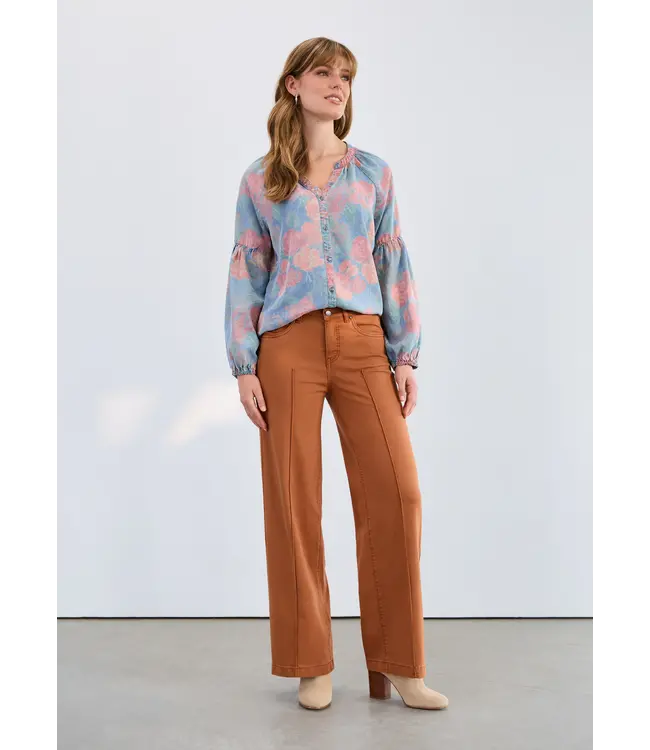 FDJ Olivia Wide Leg Denim Bronze