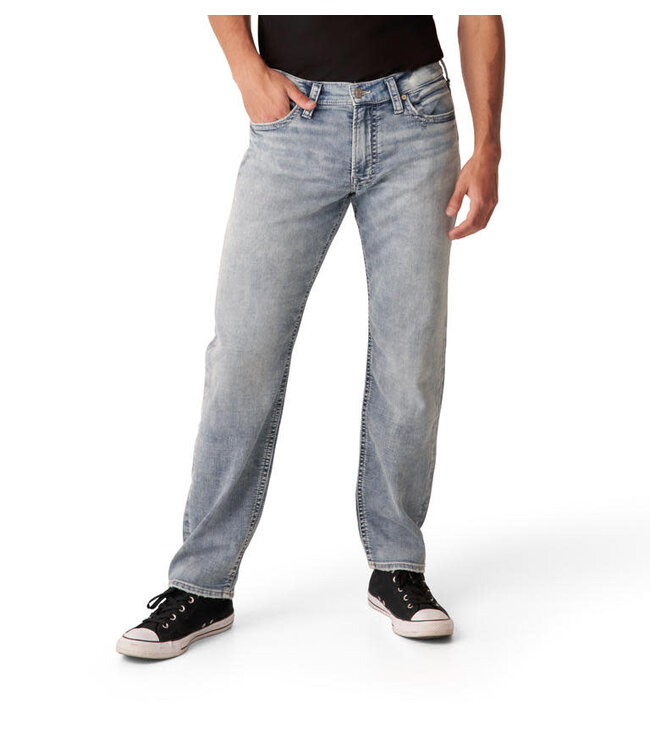 SILVER JEANS EDDIE RELAXED FIT TAPERED LEG 32L
