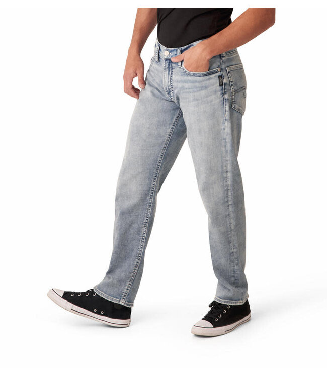 SILVER JEANS EDDIE RELAXED FIT TAPERED LEG 32L