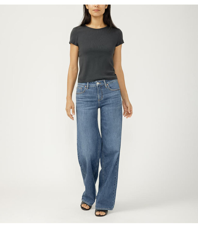 Silver Jeans Suki Mid Rise Wide Leg