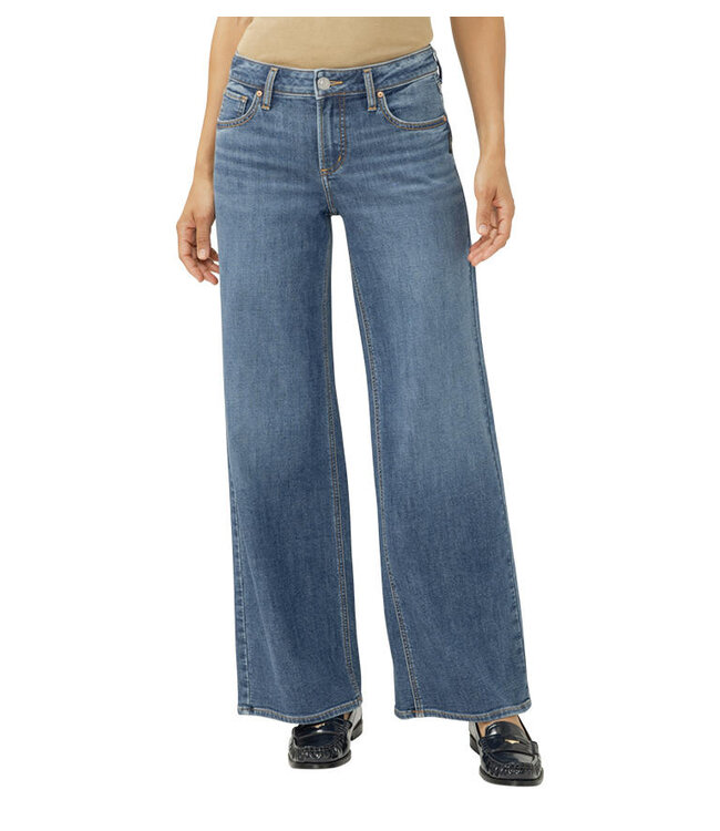 Silver Jeans Suki Mid Rise Wide Leg