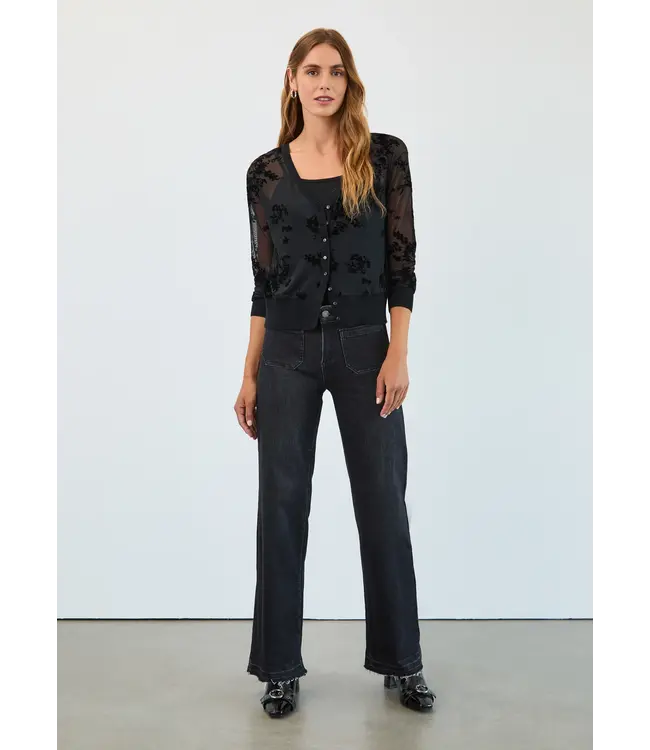 FDJ  2 Piece Mesh Cardigan Set