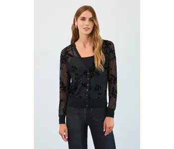 FDJ  2 Piece Mesh Cardigan Set