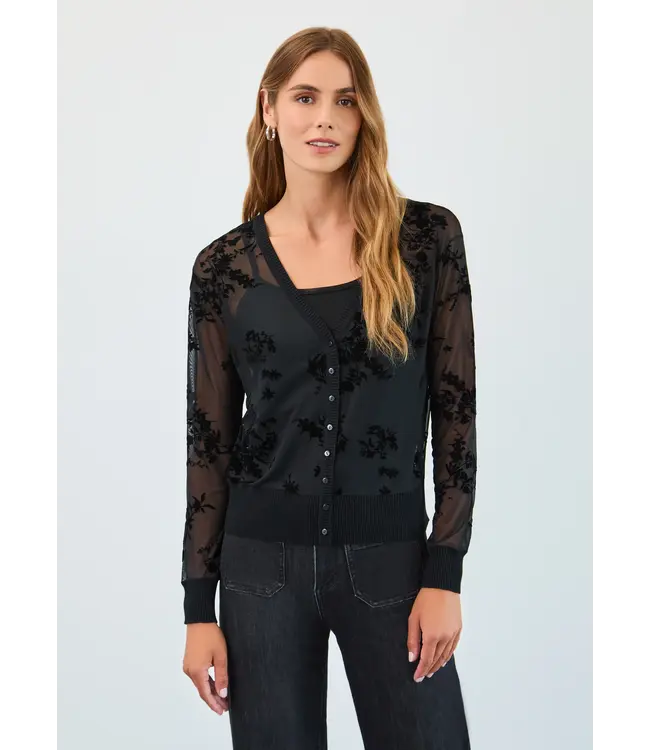 FDJ  2 Piece Mesh Cardigan Set