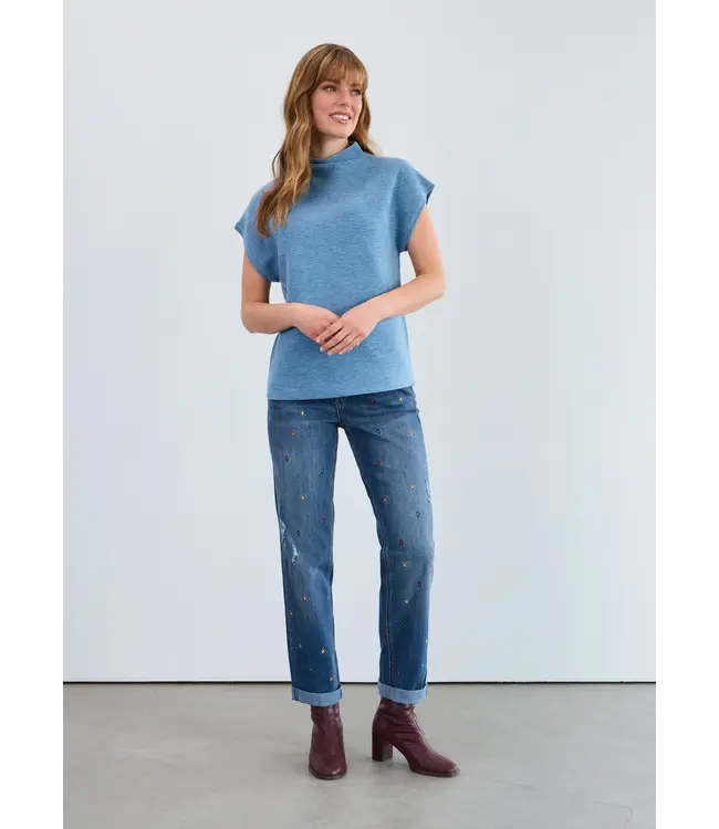 FDJ  CAP SLEEVE SWEATER VEST