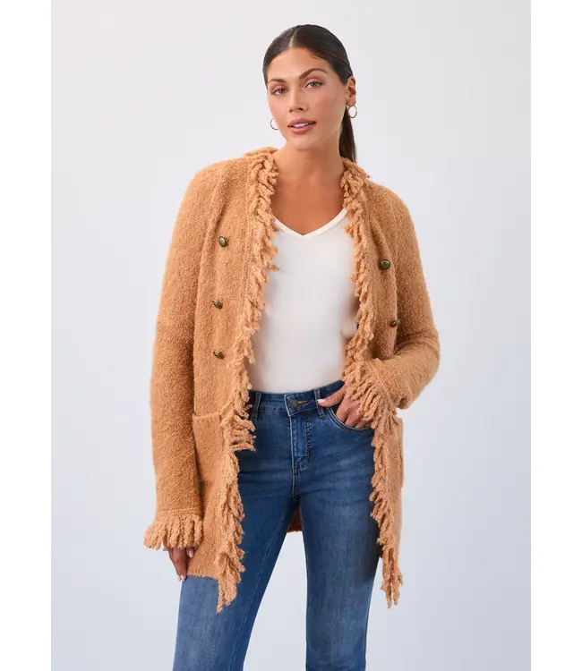 FDJ Fringed Cardigan Coat