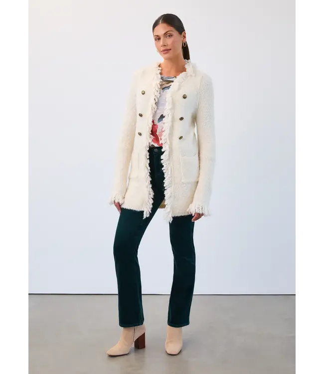 FDJ Fringed Cardigan Coat