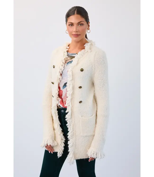 FDJ Fringed Cardigan Coat