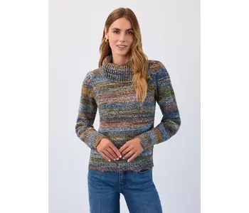 FDJ Envelope collar sweater Space Dye