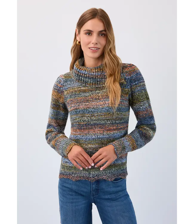 FDJ Envelope collar sweater Space Dye