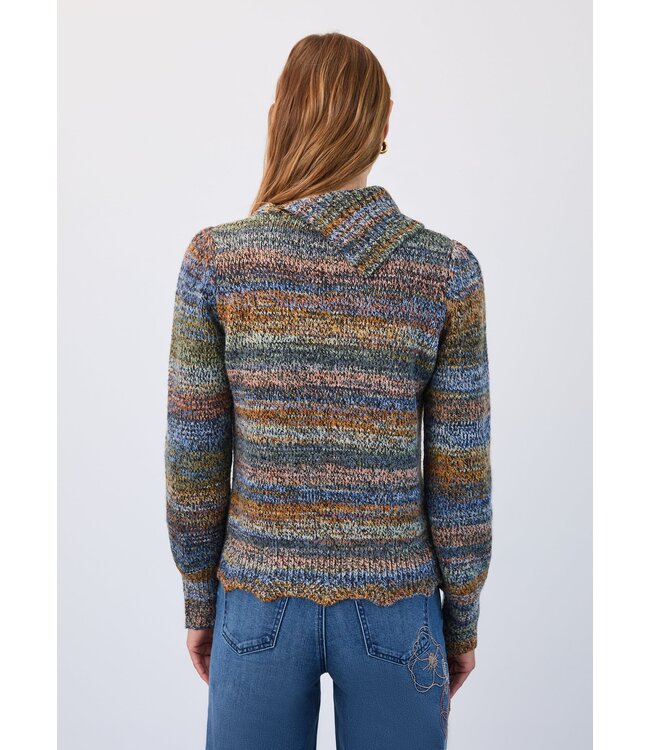 FDJ Envelope collar sweater Space Dye