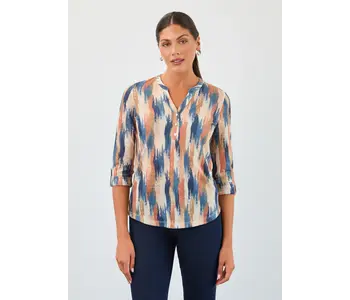 FDJ 3/4 Sleeve Henley Top