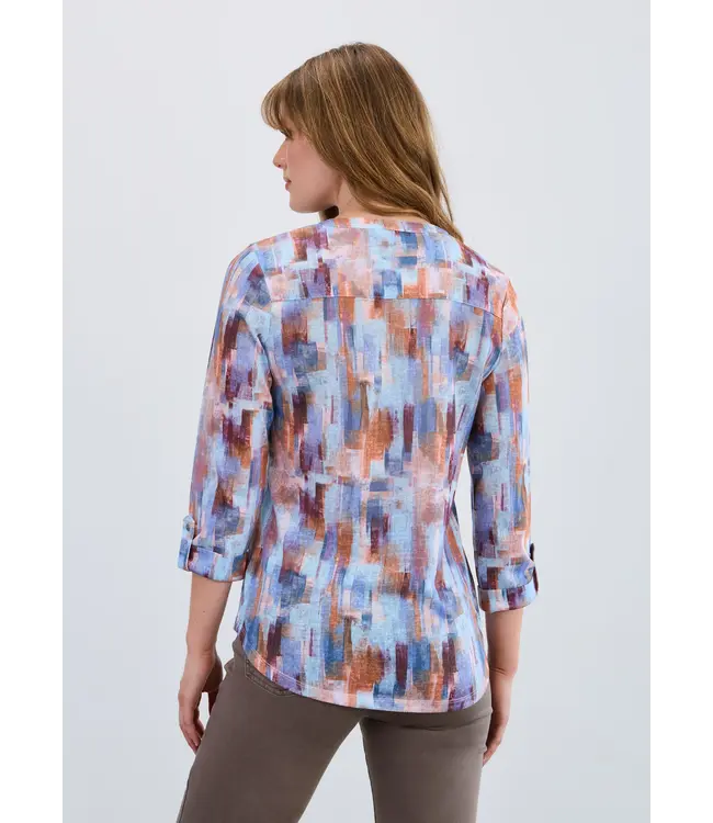 FDJ 3/4 Sleeve Henley Top