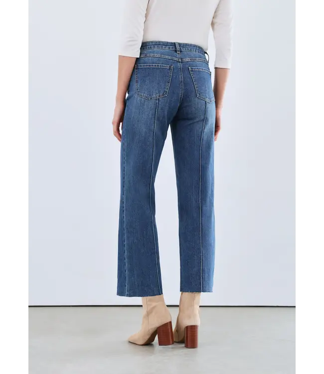 FDJ OLIVIA WIDE LEG ANKLE RAW HEM