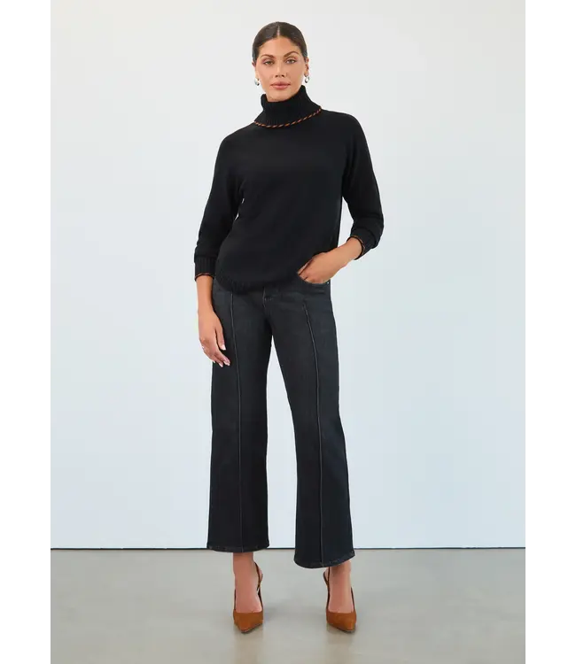 FDJ Olivia Pintuck Wide Leg Denim