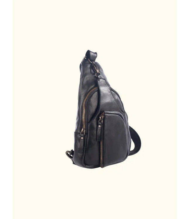 Milo Serena Genuine Leather Washed Crossbody Bag