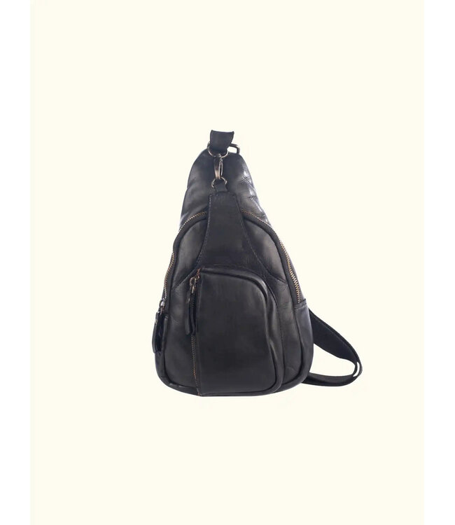 Milo Serena Genuine Leather Washed Crossbody Bag