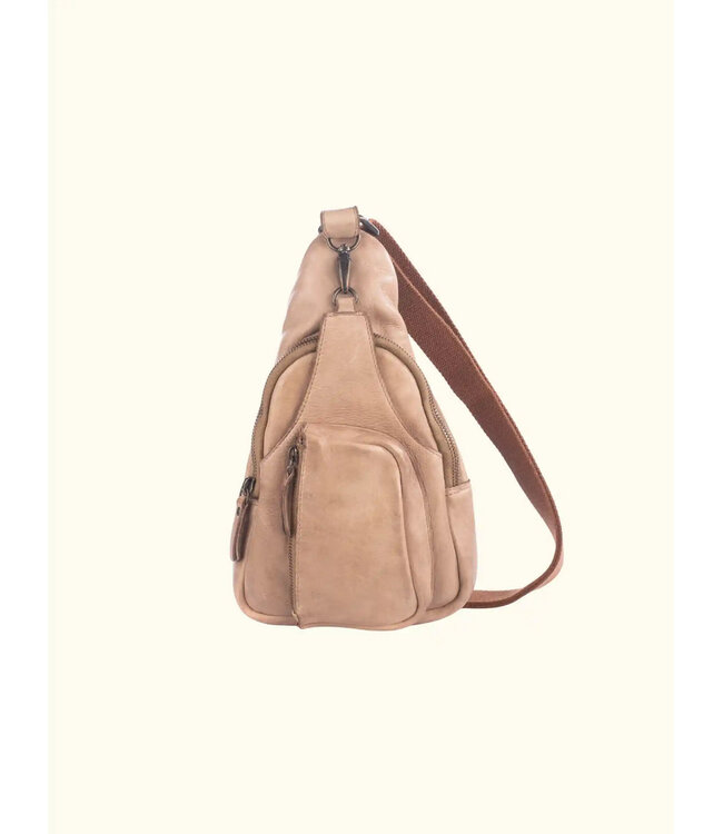 Milo Serena Genuine Leather Washed Crossbody Bag