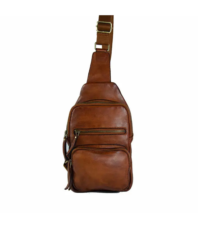 Milo Martina Genuine Leather Washed Sling Backpack