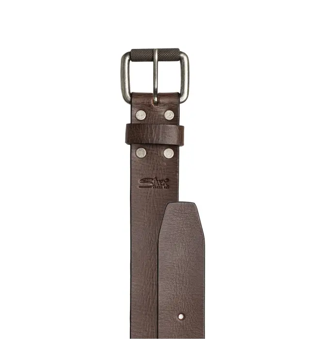 Silver Jeans Genuine Leather Belt with Rivet Detail 38mm