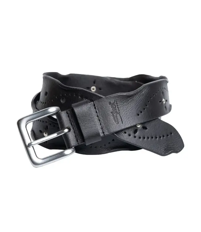 Silver Jeans Genuine leather belt antique nickel buckle