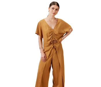 TRIBAL CANADA  DRAWSTRING FRONT SHELL BLOUSE