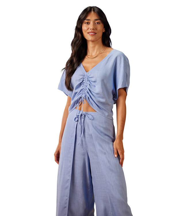 TRIBAL CANADA  DRAWSTRING FRONT SHELL BLOUSE