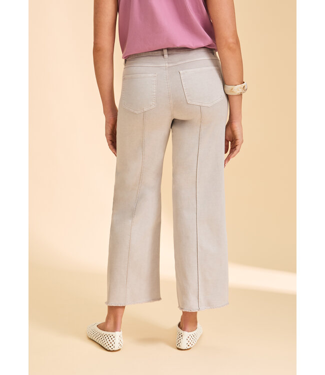 FDJ OLIVIA WIDE LEG ANKLE PANT GREY