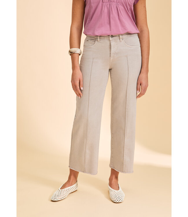 FDJ OLIVIA WIDE LEG ANKLE PANT GREY