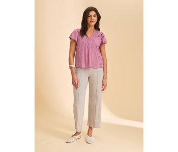 FDJ OLIVIA WIDE LEG ANKLE PANT GREY