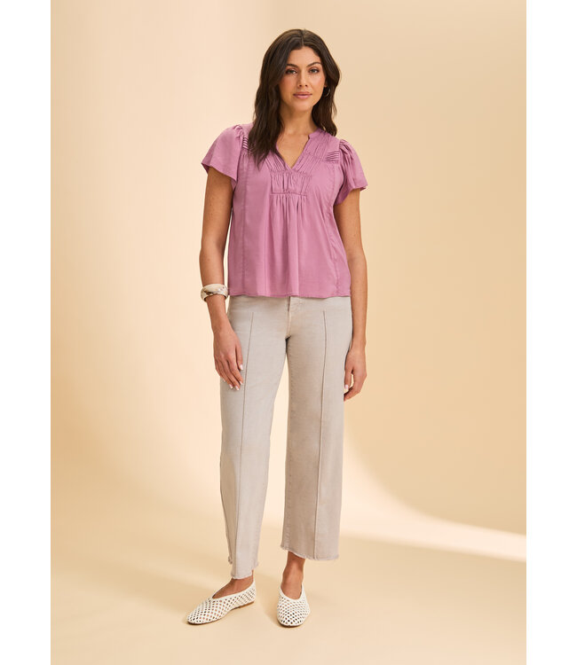 FDJ OLIVIA WIDE LEG ANKLE PANT GREY