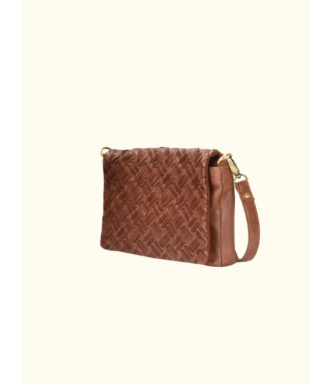 167 Pessac - Genuine Leather Woven cross body