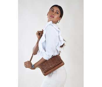 167 Pessac - Genuine Leather Woven cross body