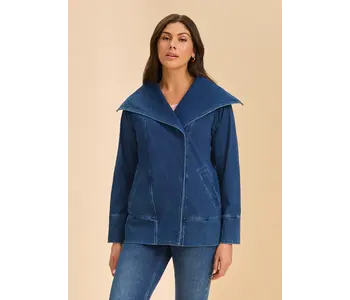 FDJ Draped Front Denim Jacket