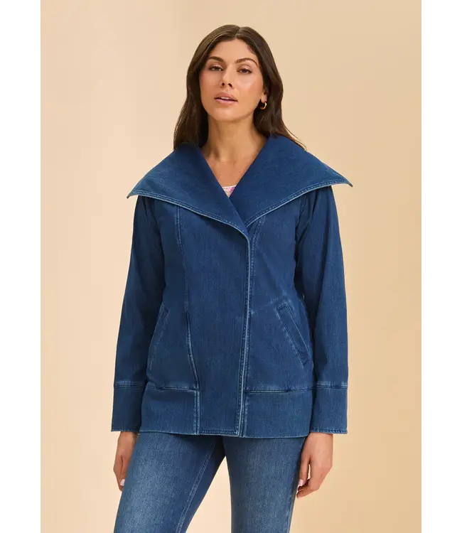 FDJ Draped Front Denim Jacket