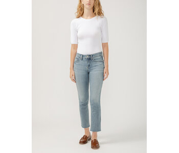 Silver Jeans Suki Mid Rise Straight Crop Luxe Stretch Jeans
