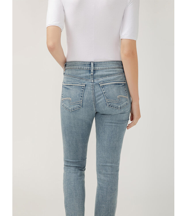 Silver Jeans Suki Mid Rise Straight Crop Luxe Stretch Jeans